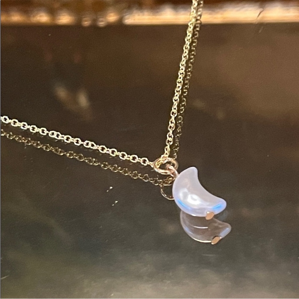 Gold Moon Pearl Necklace